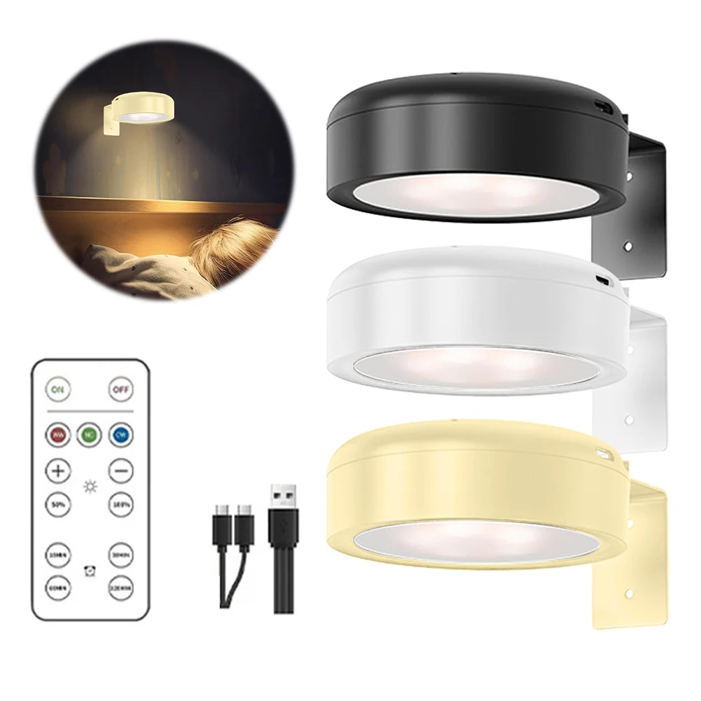 APWIKOGER Rechargeable Picture Lights With Remote Timer