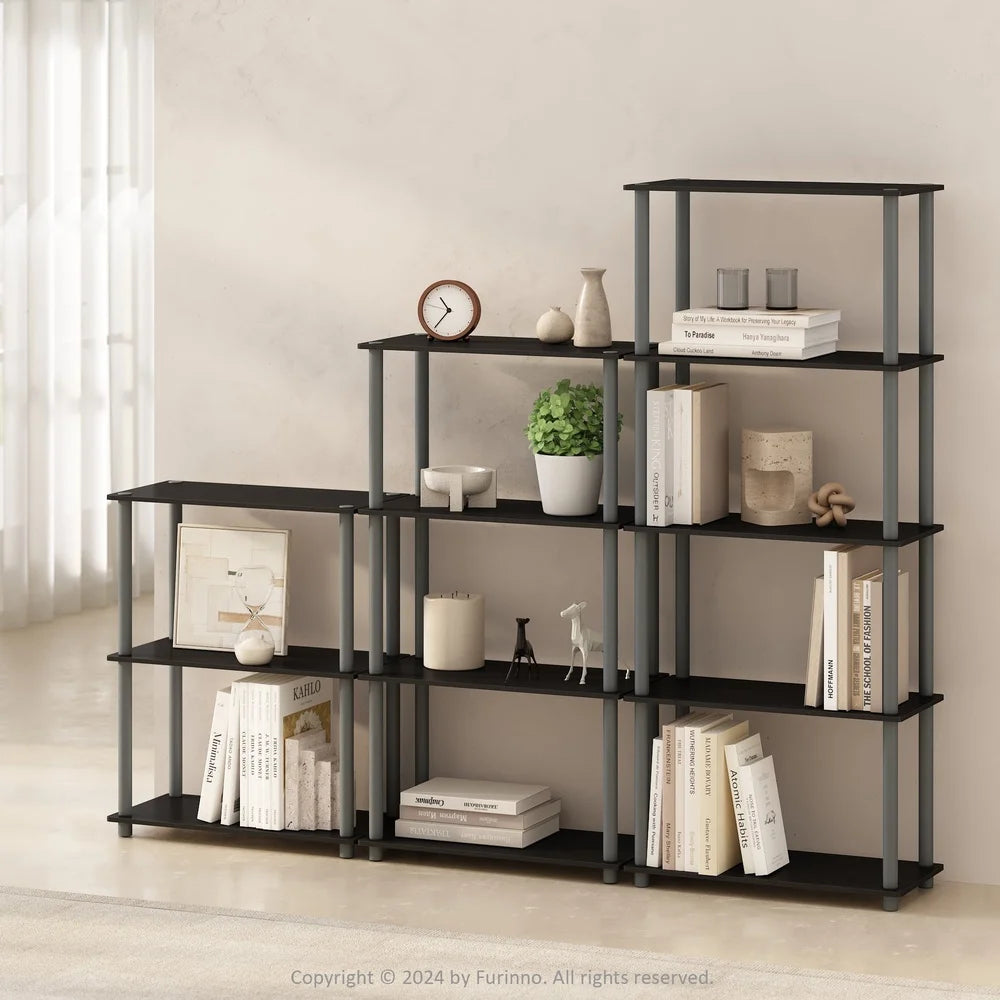 XMSJ Turn-N-Tube 3-Tier Multipurpose Display Rack Bookcase