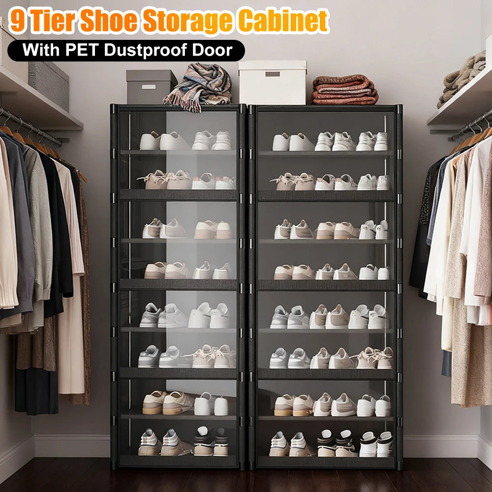 APWIKOGER 9 Tier Shoe Storage Cabinet Multi Layer Vertical Rack