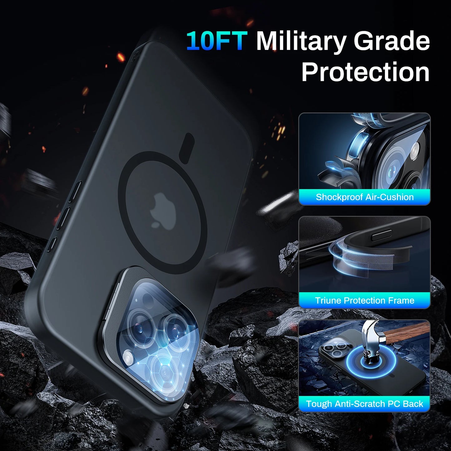 MagSafe Magnetic Case for iPhone 14 15 Series with Stand