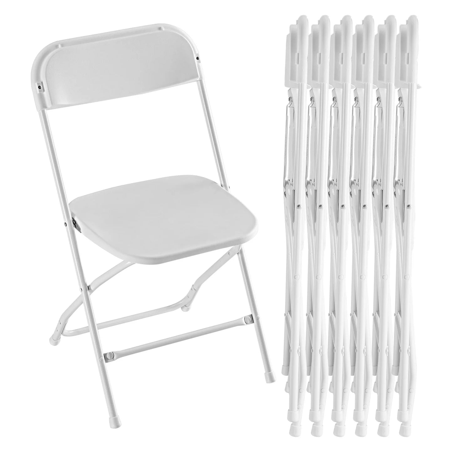 JHK Plastic Folding Chairs Set Indoor Outdoor Lightweight Portable