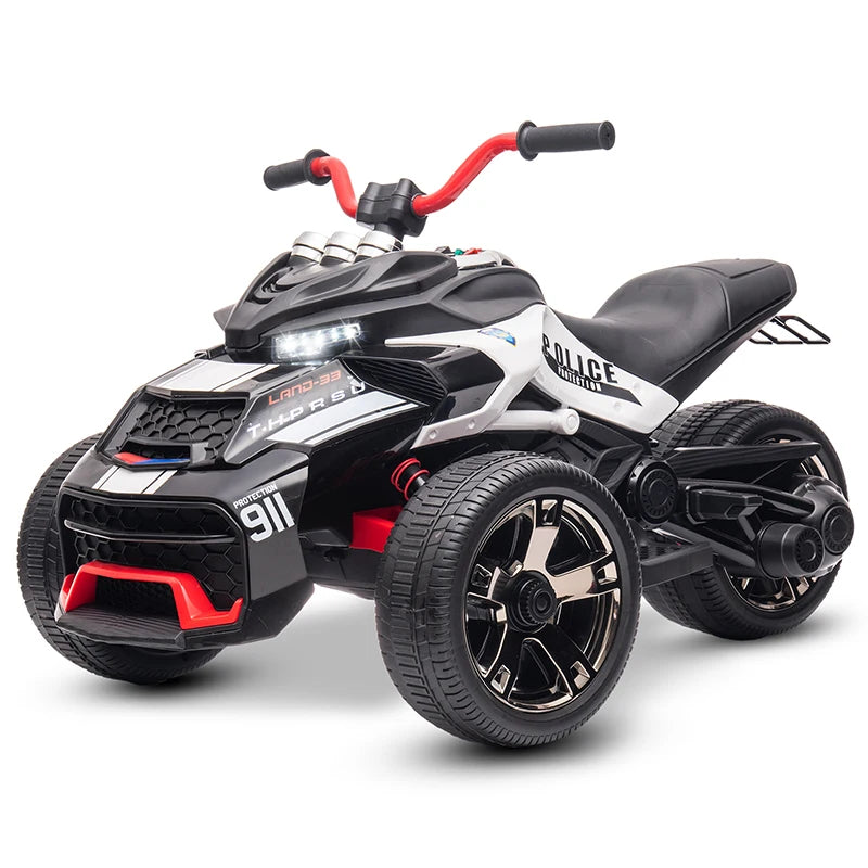 12V Kids ATV Ride On Toy Three-Wheel Electric Vehicle for 3-8y Kids Gifts Battery Powered Car Toys with Lights,Music