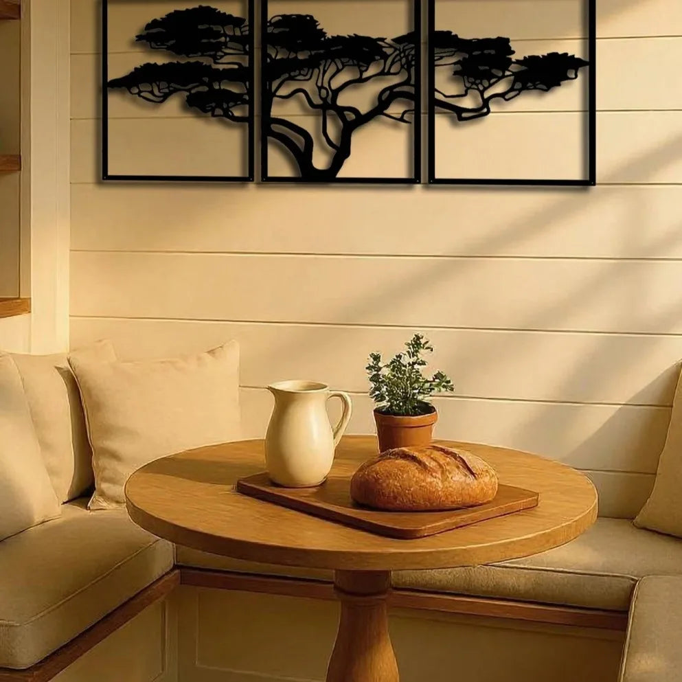 CIFBUY Handmade African Baobab Tree Metal Wall Art Tree Of Life For Bedroom Tribal Decor Gift