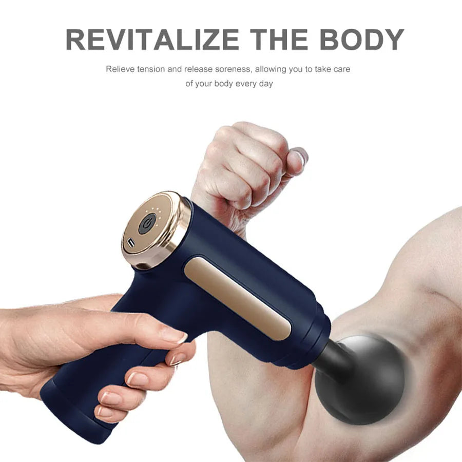Fitness Massager Fascia Gun Electric Massager With 4 Replaceable Heads