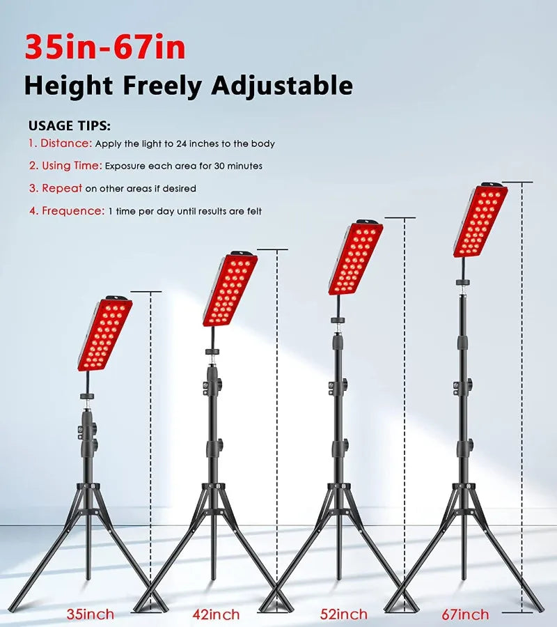 Red Light Therapy Lamp For Full Body Infrared Light  Device Face LED Light Body Pain Stress Relief Daily Skin Care 660nm 850nm