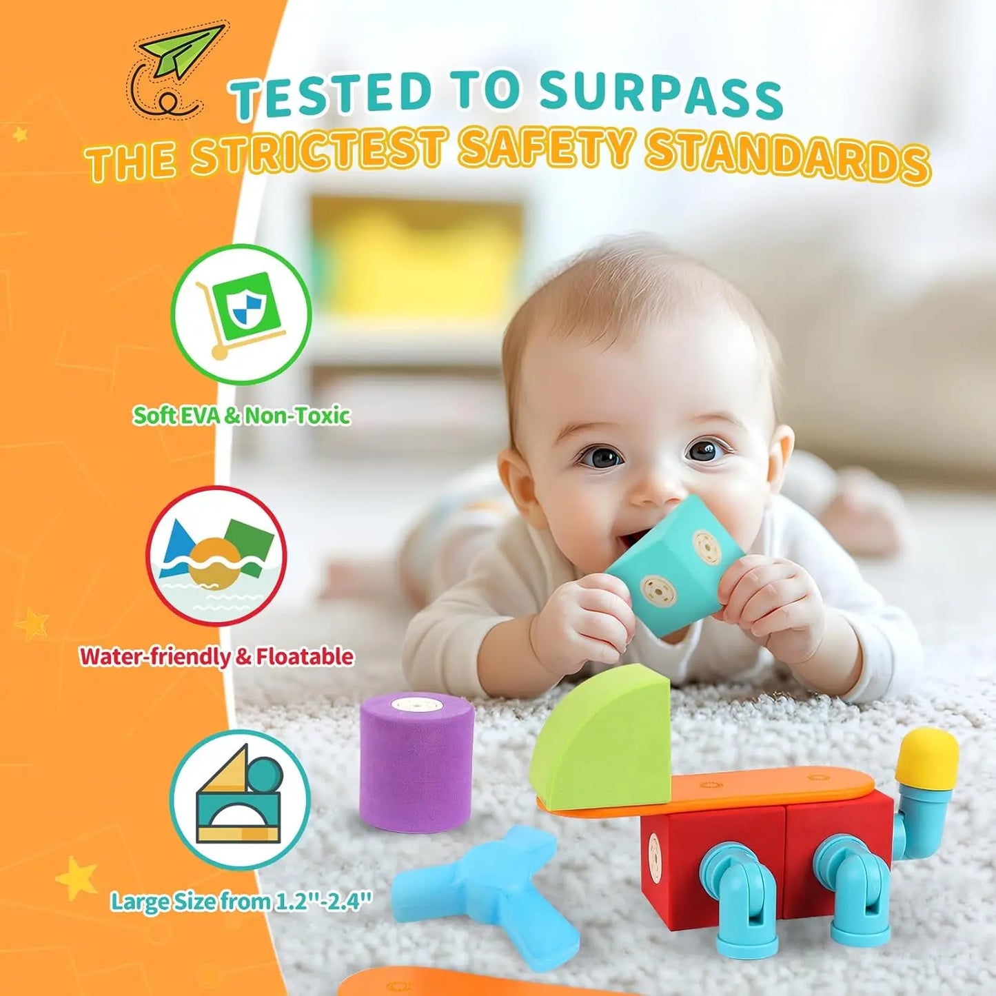 Hign-concerned Foam Magnetic Building Blocks 40 Pieces