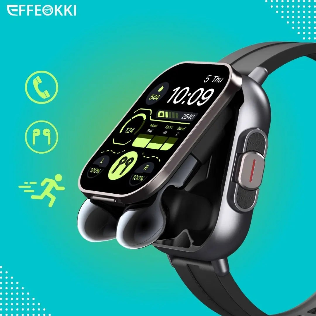 D8 2-In-1 Smartwatch With Earbuds Bluetooth Call NFC