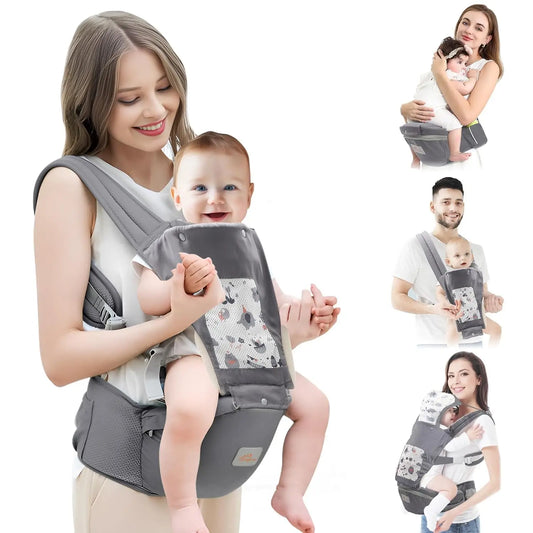 Baby Carrier For Newborn To Toddler With Hood All Seasons All Positions Hip Carrier