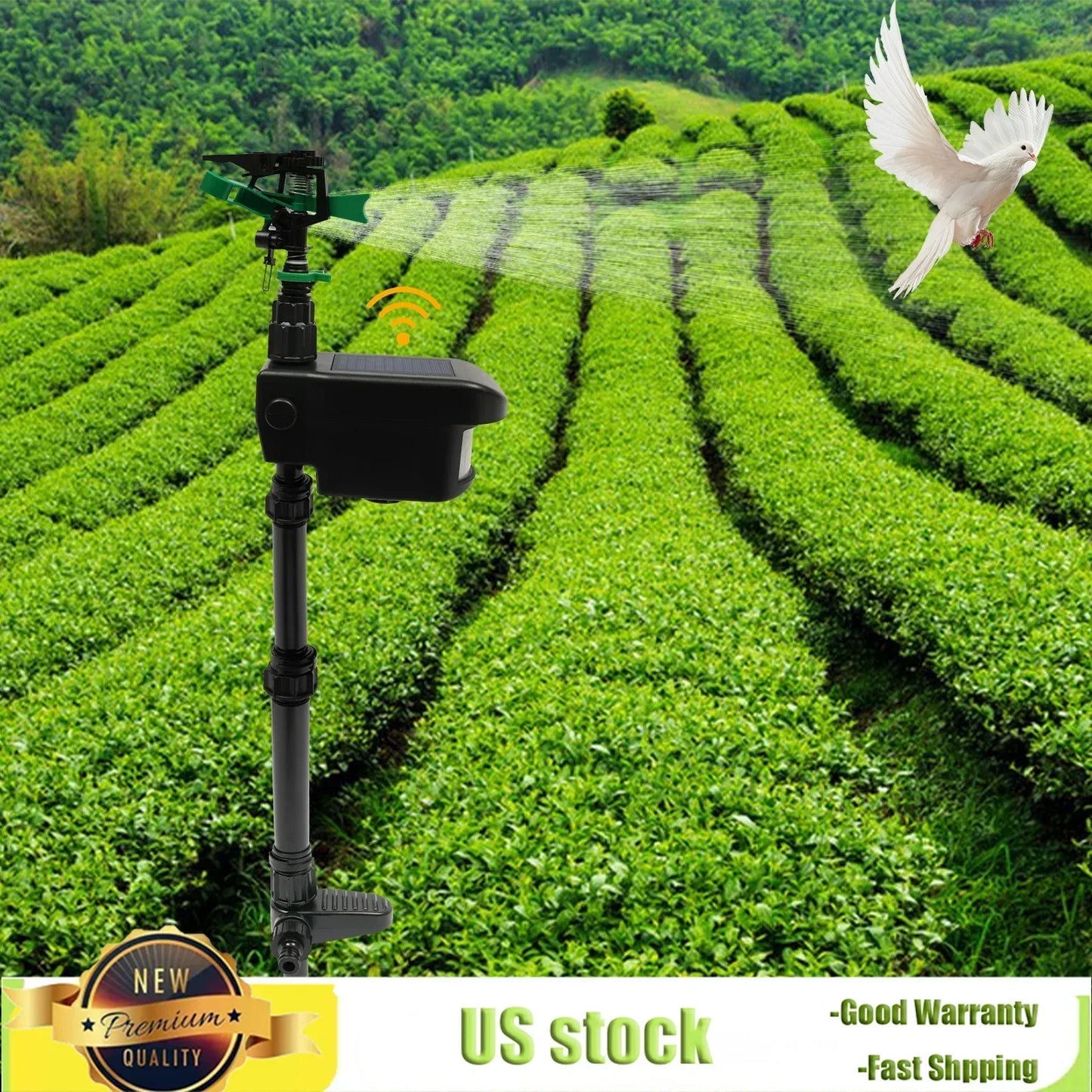 Solar Powered Animal Repellent With Motion Activation