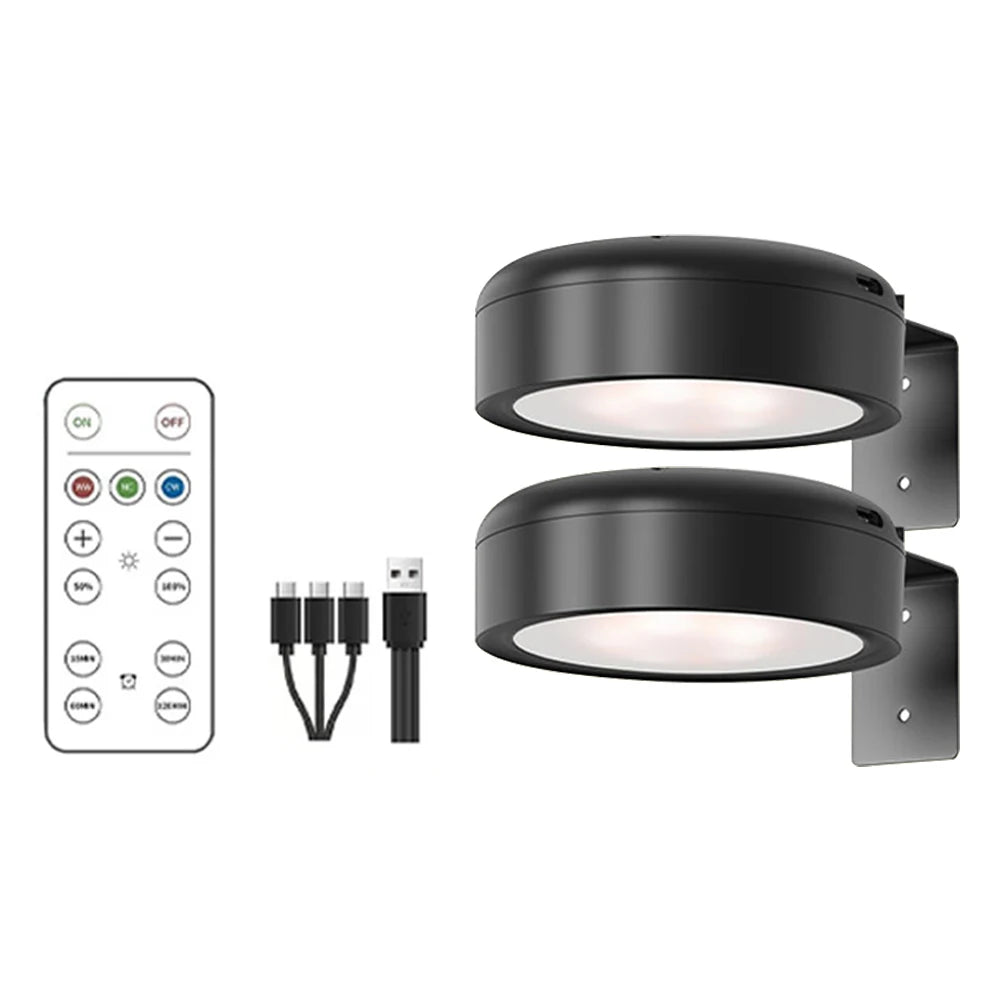 APWIKOGER Rechargeable Picture Lights With Remote Timer