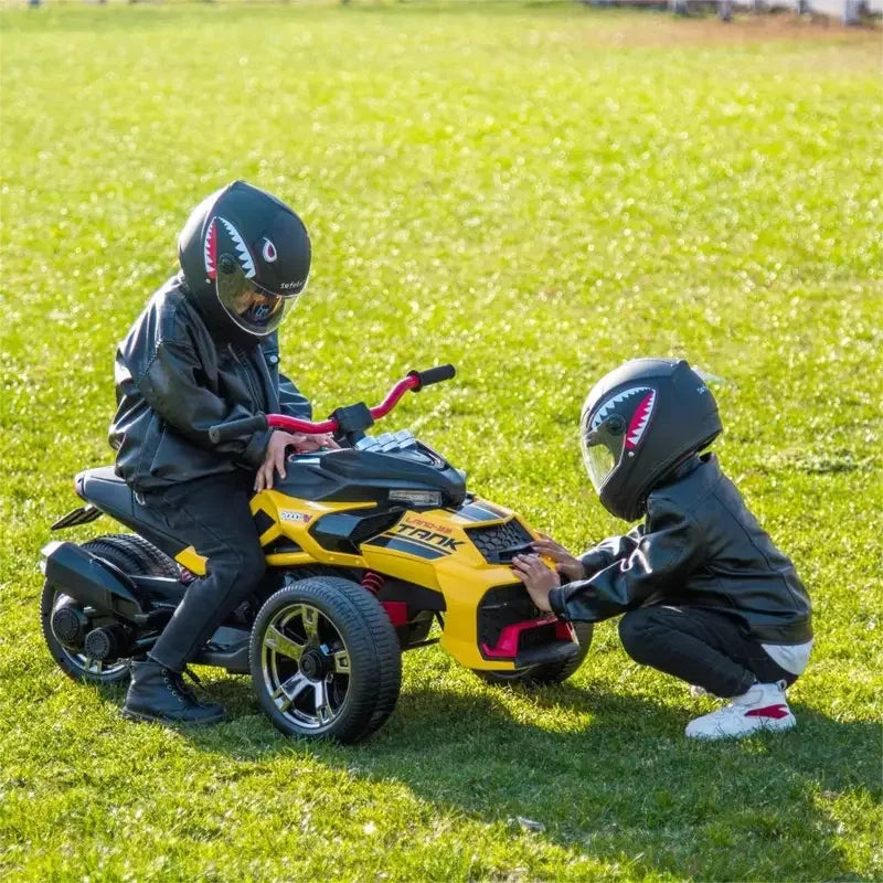12V Kids ATV Ride On Toy Three-Wheel Electric Vehicle for 3-8y Kids Gifts Battery Powered Car Toys with Lights,Music