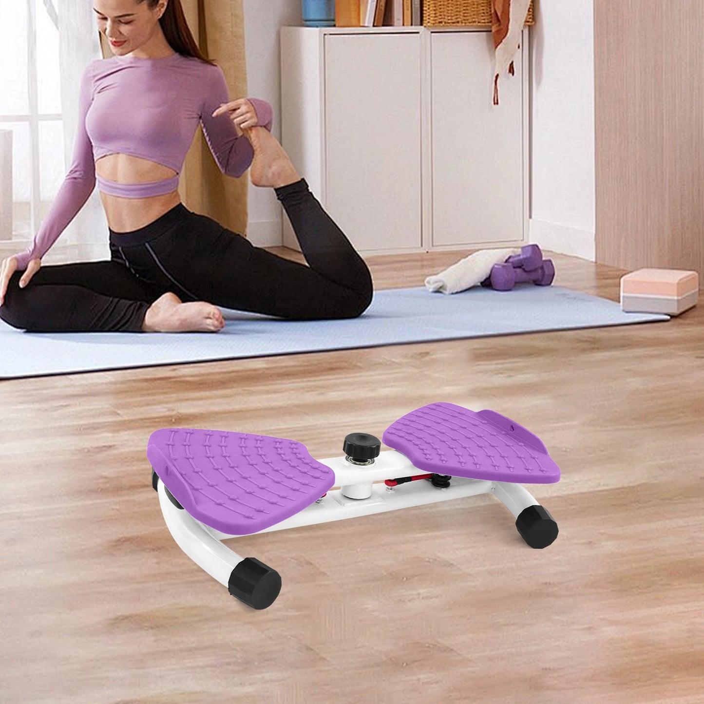 Unisex Waist Twisting Board With Double Grippy Pedals