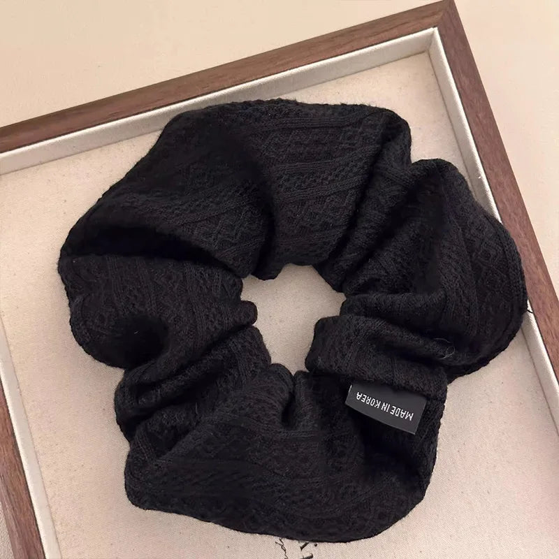 PjNewestingCN Vintage Knitting Pattern Scrunchie For Women Hair Accessories