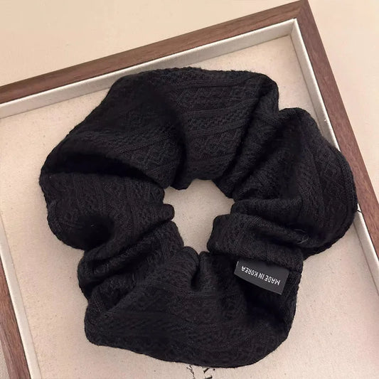 PjNewestingCN Vintage Knitting Pattern Scrunchie For Women Hair Accessories