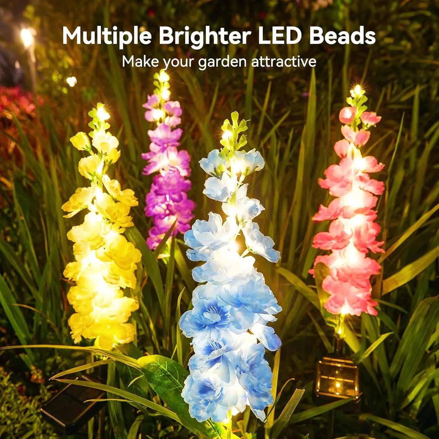 KPSTEK Solar Garden Lights 36 LEDs Outdoor Flower Lights