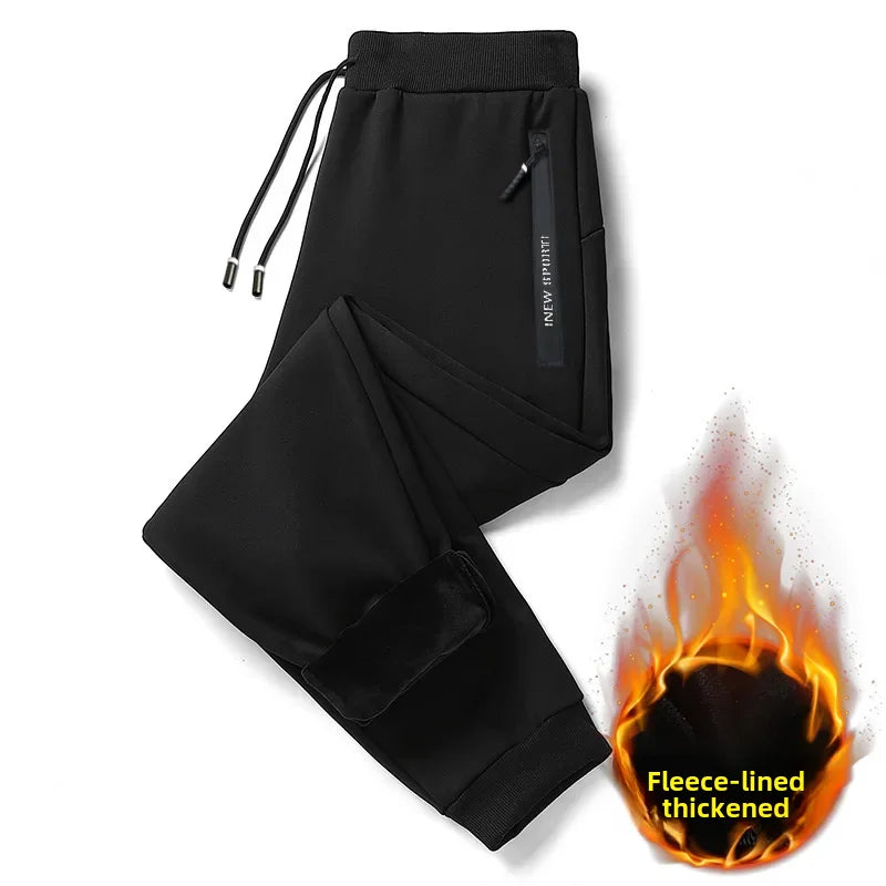 Hebei Fleece-Lined Men's Loose-Fit Winter Sweatpants