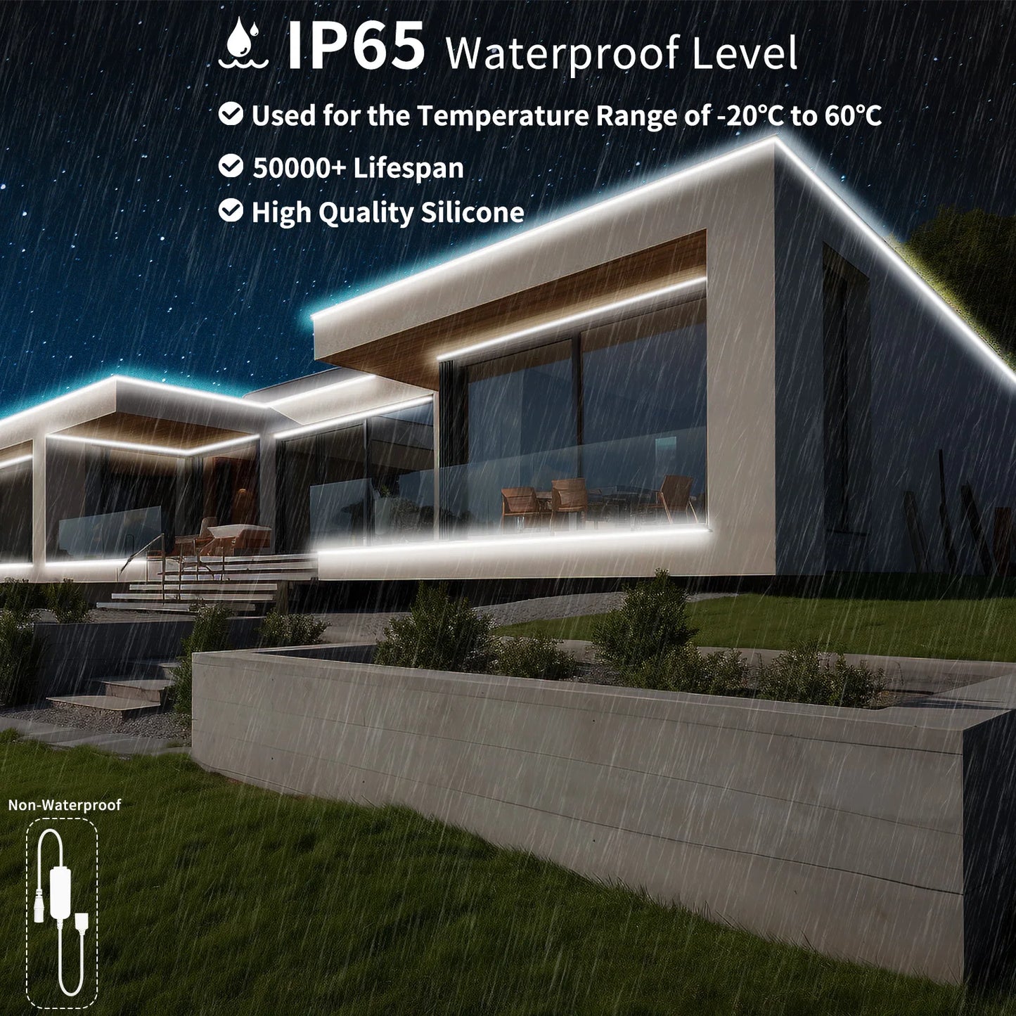 Neon LED Strip 8m 16m 24V 120leds/m LED Strip Dimmable 3000K 6500K Waterproof Flexible Silicone LED Strip For Outdoor Lights