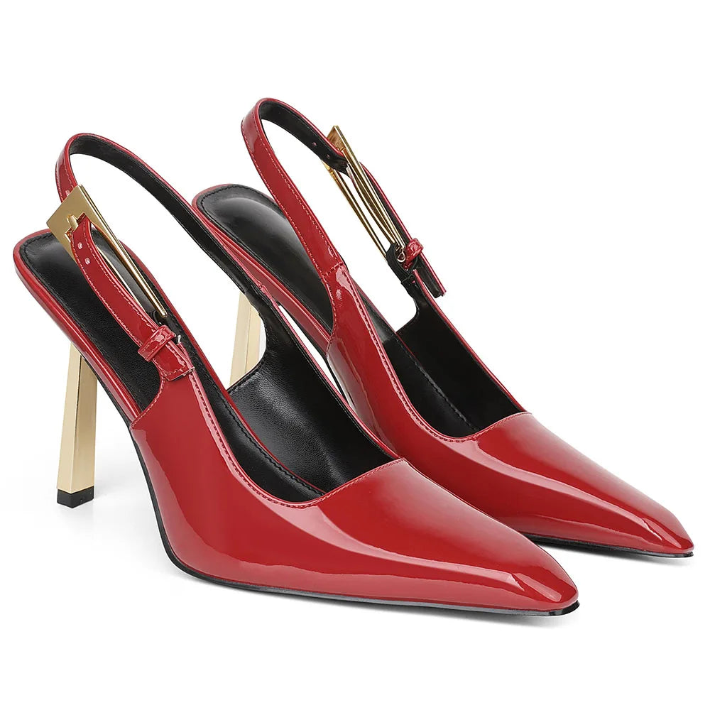 DoraTasia Sexy Pointed Toe Thin Heel High Ankle Buckle woman's Sandals Fashion Concise Solid Color Summer Party Ladies Shoes