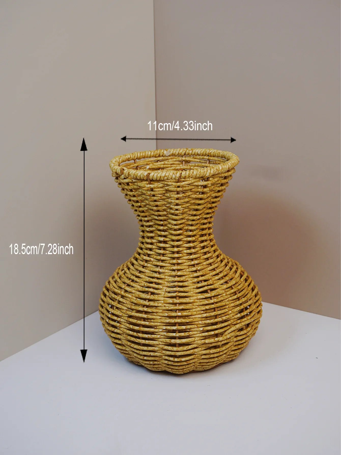 Function Japanese Handwoven Desktop Vase Arrangement Basket Zen Decor