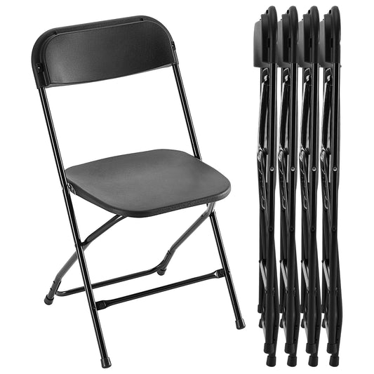 JHK Plastic Folding Chairs Set Indoor Outdoor Lightweight Portable