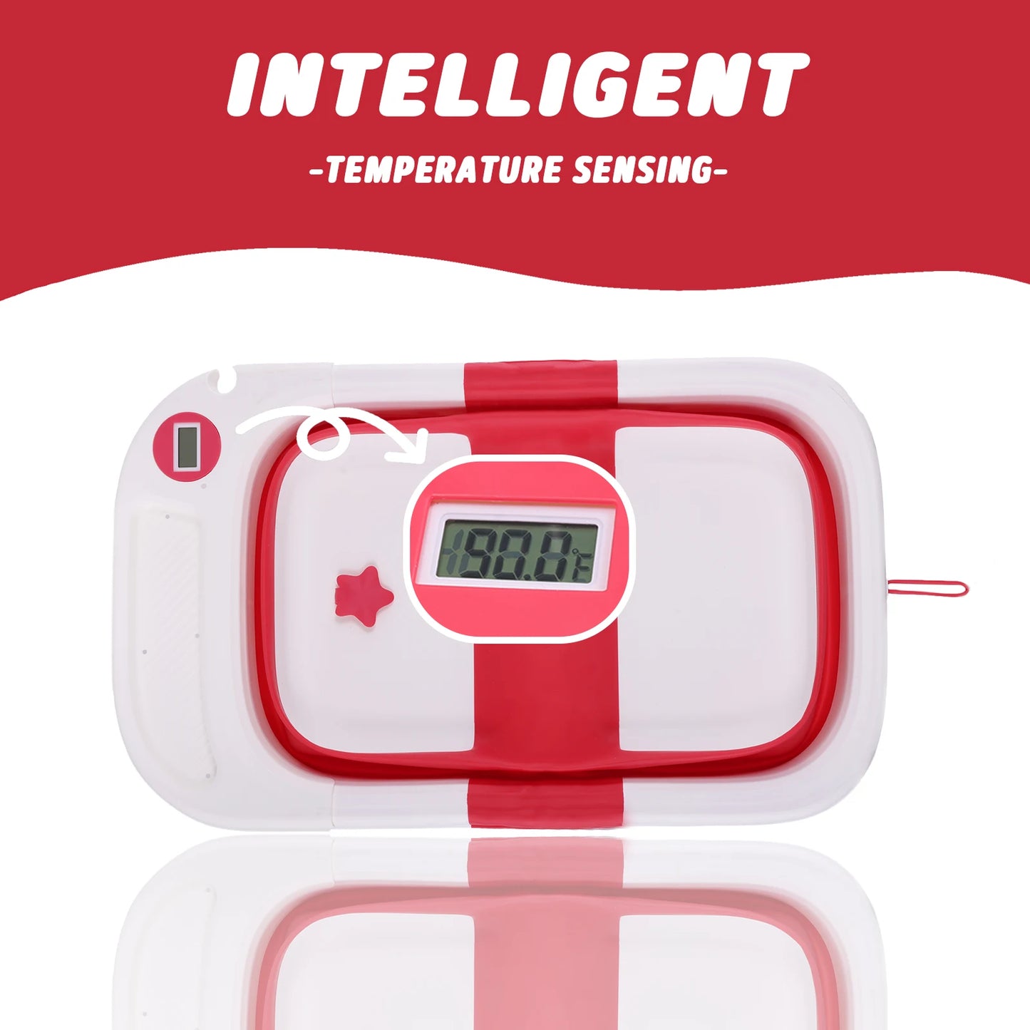 Hign-concerned Newborn-To-Toddler Baby Bathtub With Cushion And Thermometer Portable Tub