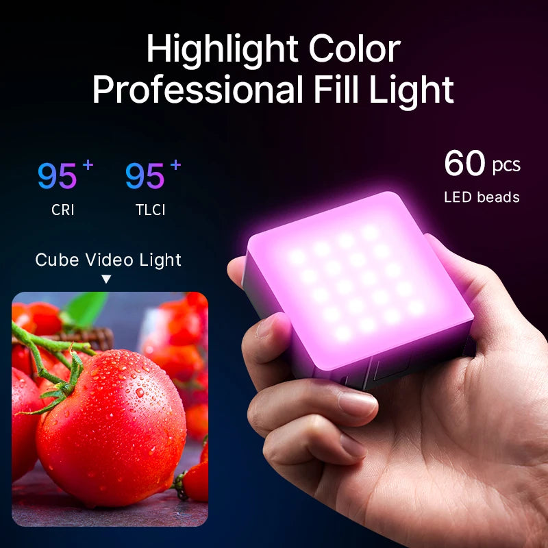 VIJIM VL49 RGB PRO Full Color LED Video Light With Diffuser