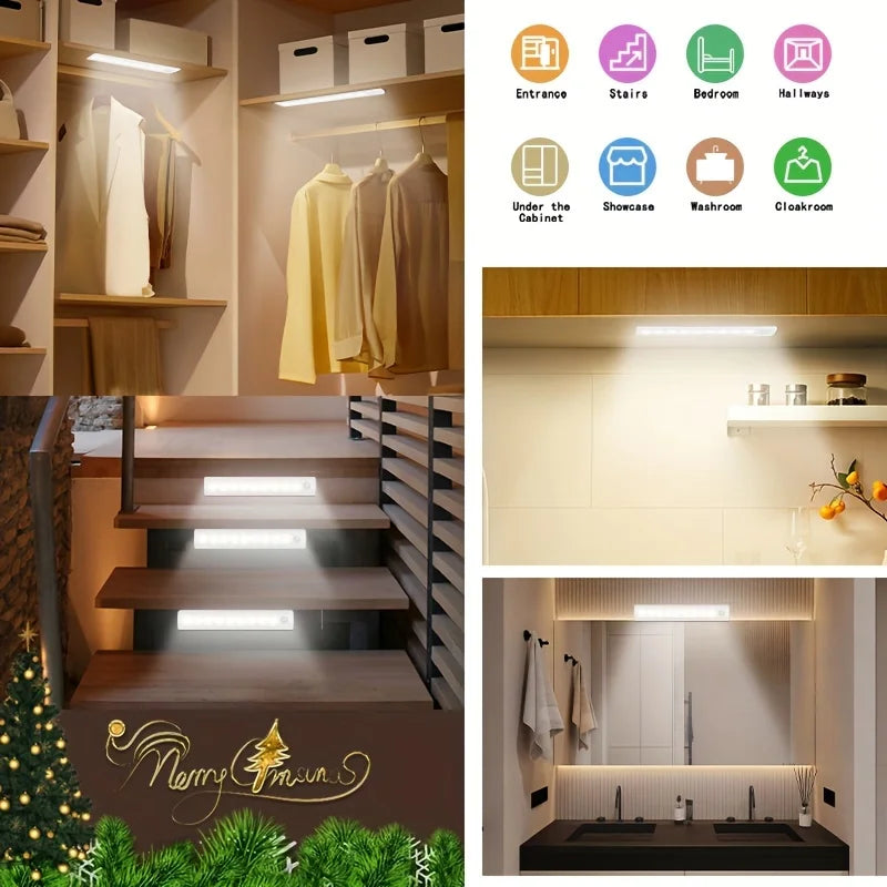Under Cabinet LED Motion Sensor Lights USB C Rechargeable