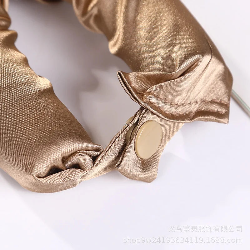 Hign-concerned Heatless Curling Headband Bonnet Satin