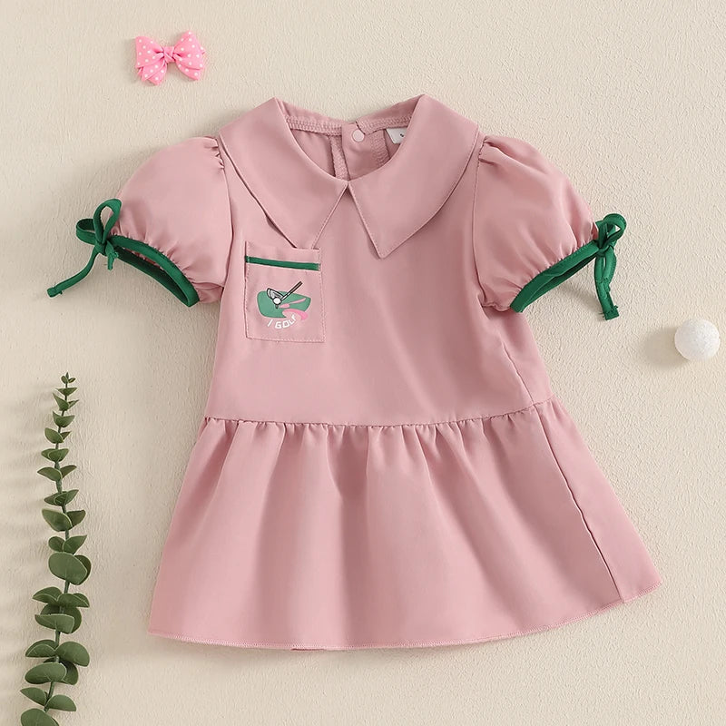 Adorable Infant Girl Floral Print Ruffle Sleeveless Dress with Bowknot Belt and Peter Pan Collar for Parties and Events