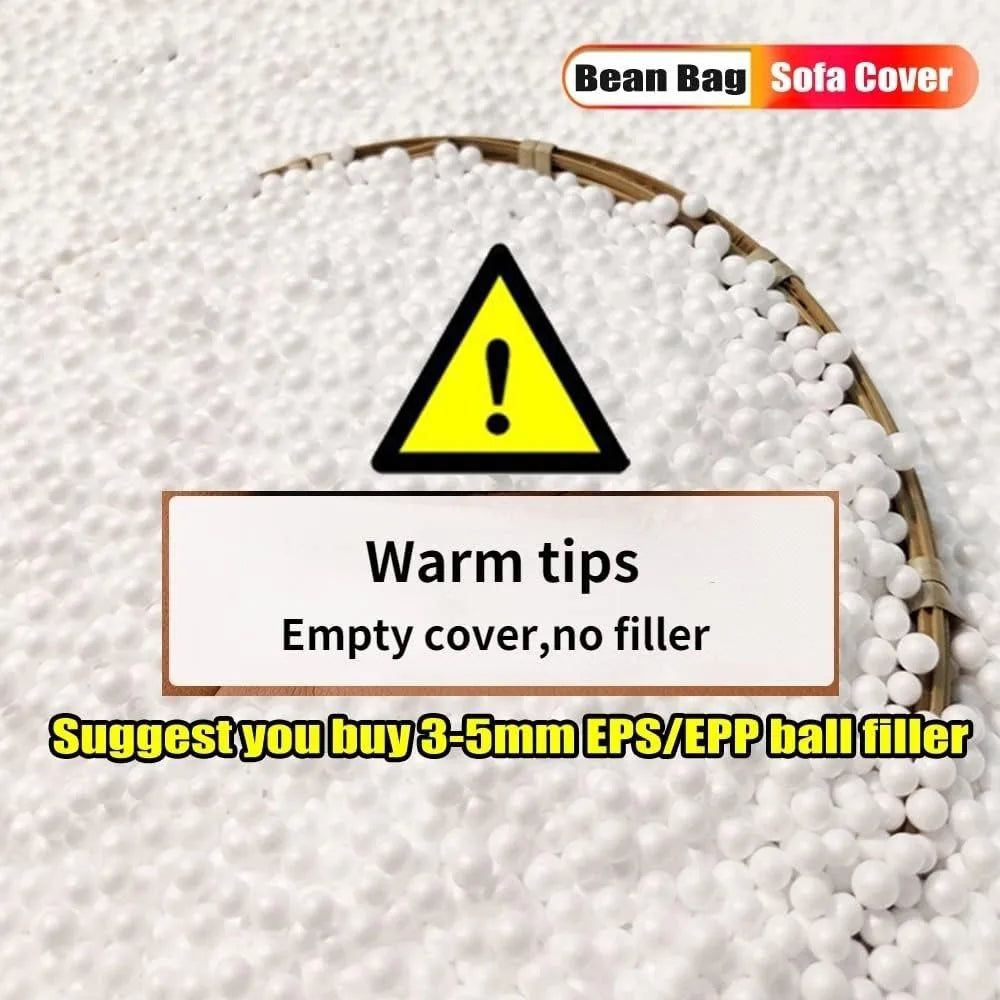 ZHUOTING Faux Leather Bean Bag Chair for Living Room