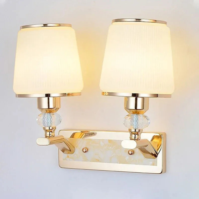Elegant Luxurious Minimalist Crystal Bedside Wall Sconce Lamp For BedroomsAndLivingRooms