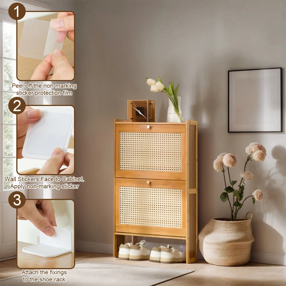 Shunmaii Free Standing Shoe Rack with Flip Drawers and Shelves