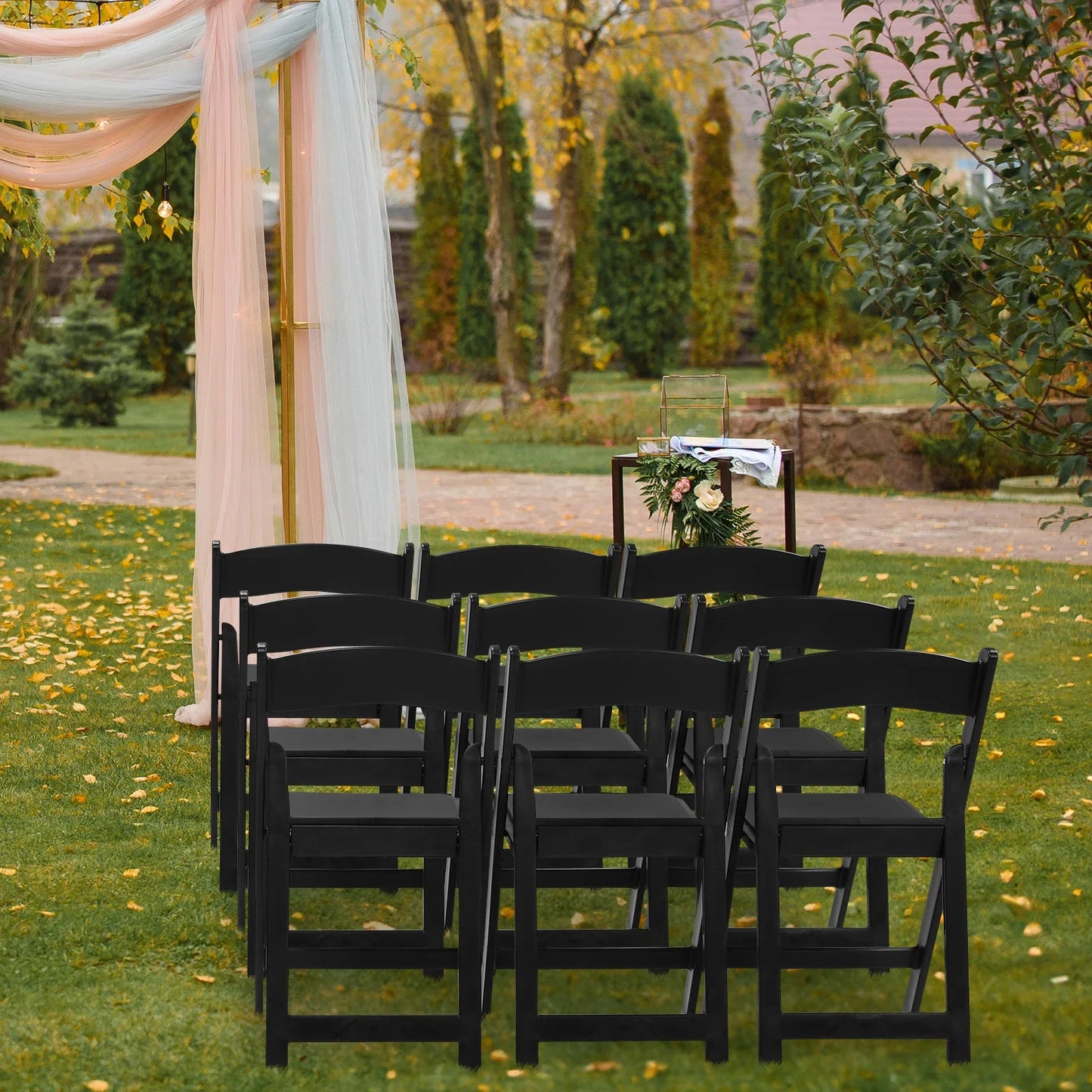 Hign-concerned Folding Chair With Padded Seat For Indoor Outdoor