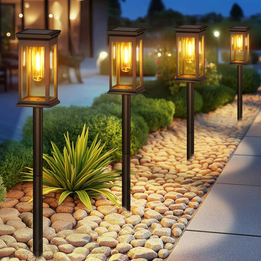 KPSTEK Solar Lights for Yard and Garden Walkway LED Outdoor