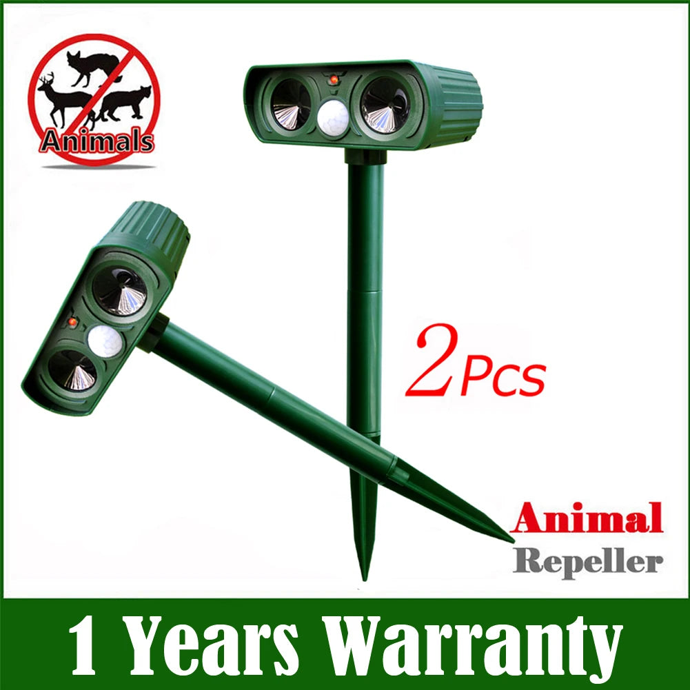 Hign-concerned Ultrasonic Solar Powered Animal Deterrent