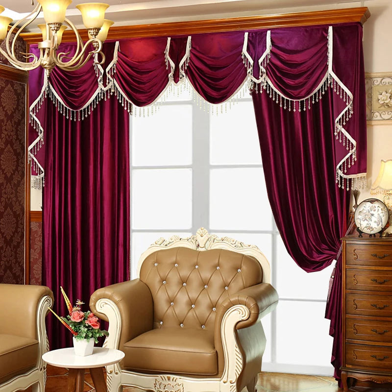 Zhejiang Flannelette Luxury Blackout Curtain For Living Room