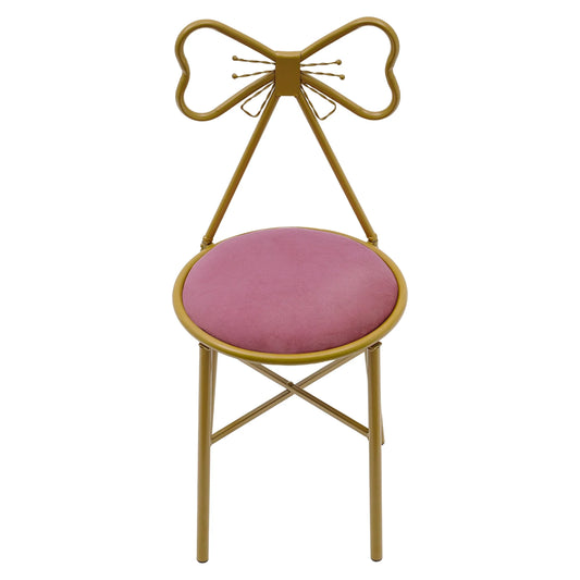 Bymaocar Butterfly Backrest Chair Iron Frame For Vanity And Dining