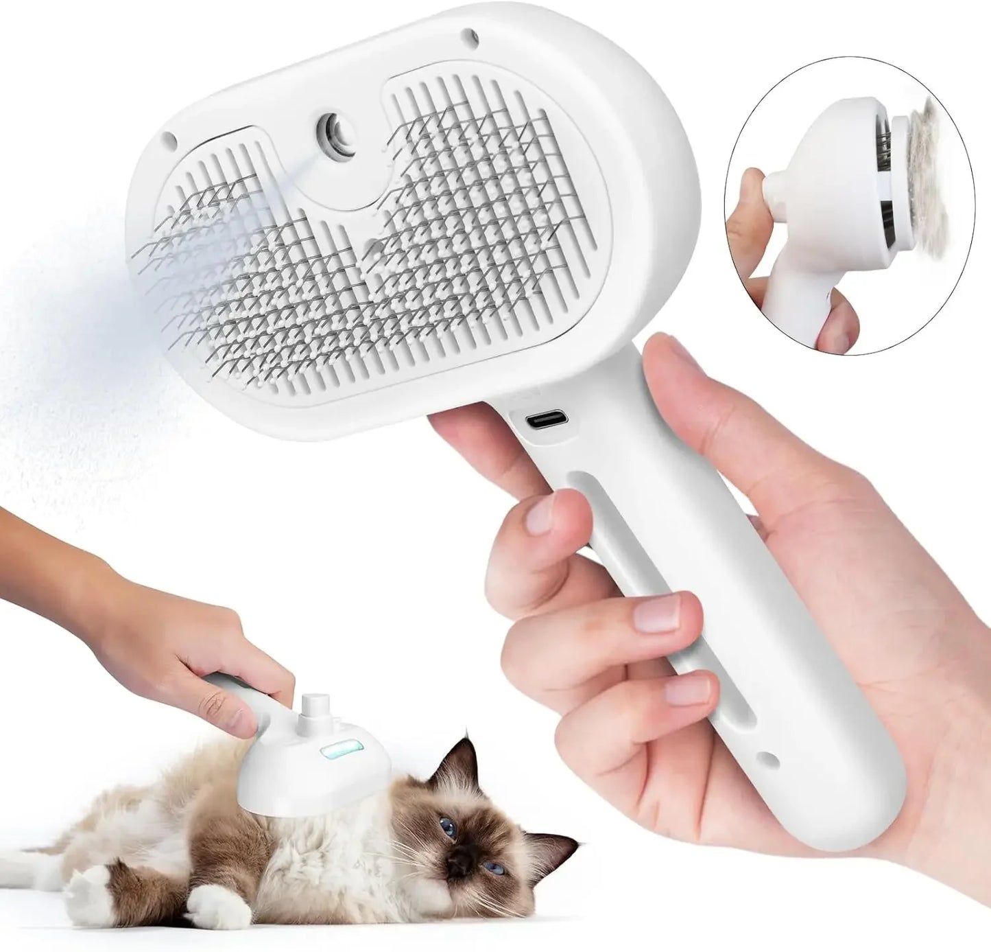 Hign-concerned Dog Cat Comb Self Cleaning Dematting Brush