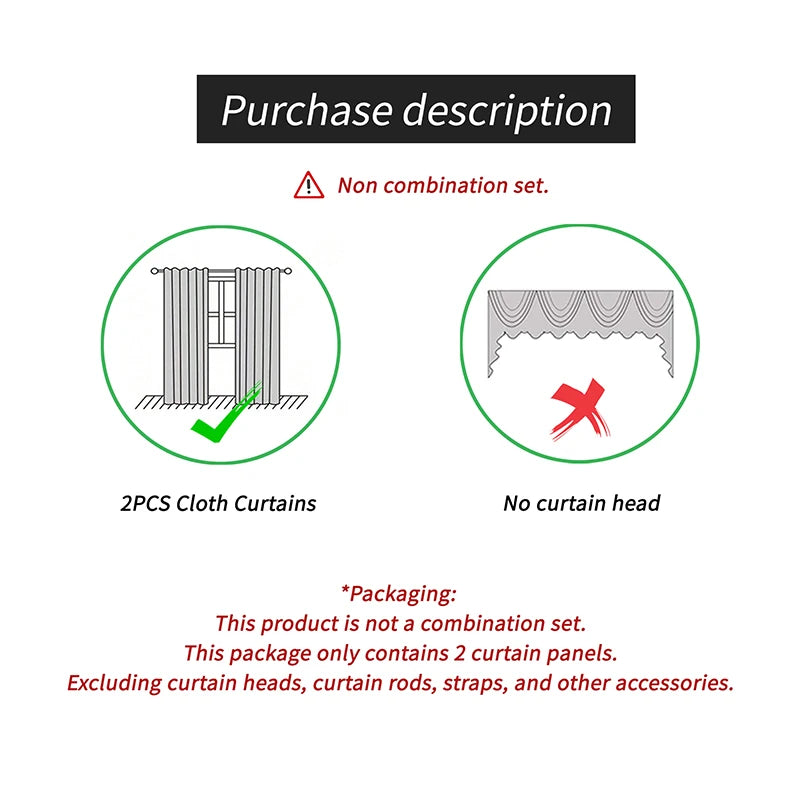 CN Zhejiang Thickened Flanged Cloth Floor Curtain 2Pc