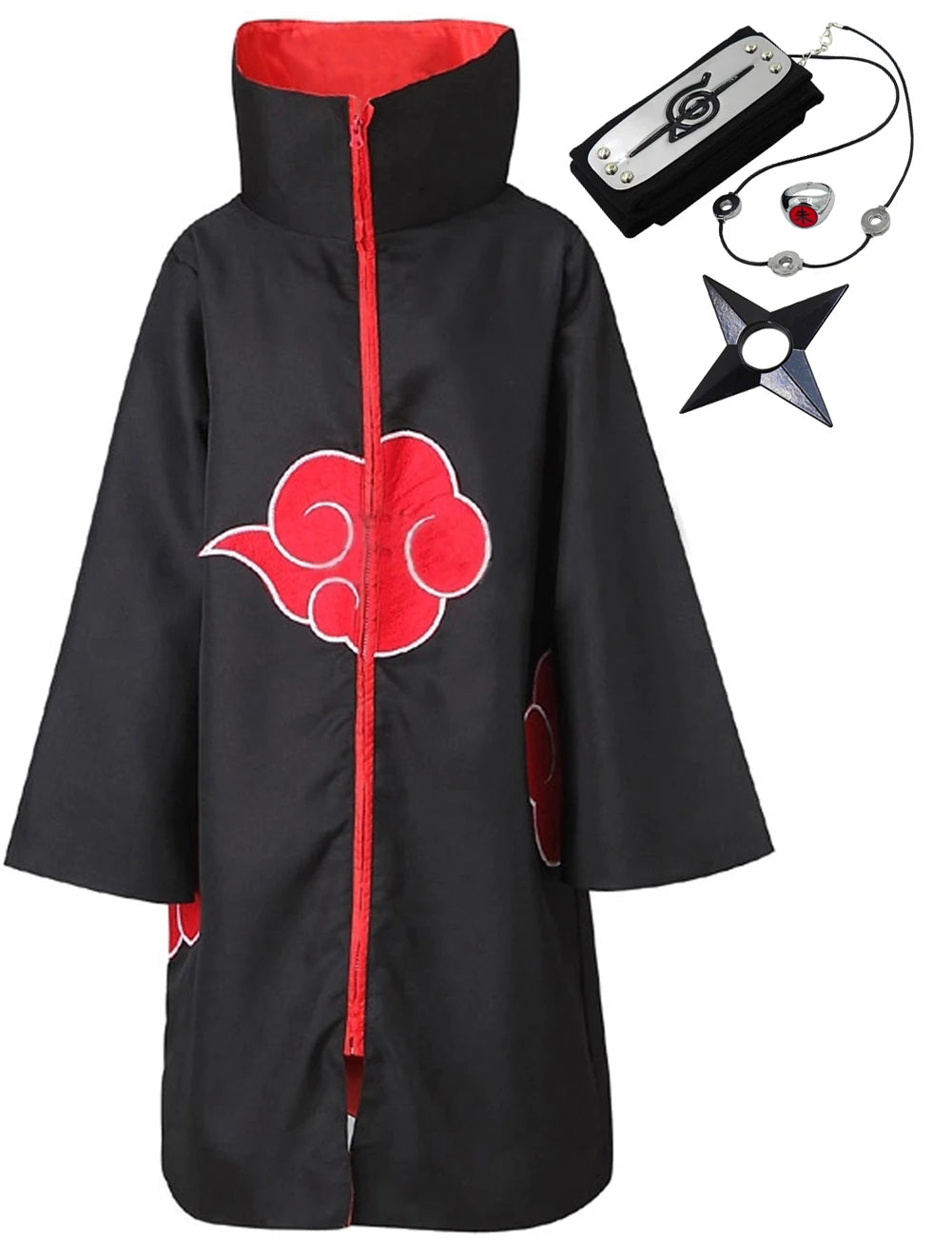 Zhejiang Akatsuki Itachi Cloak Costume For Adults And Kids