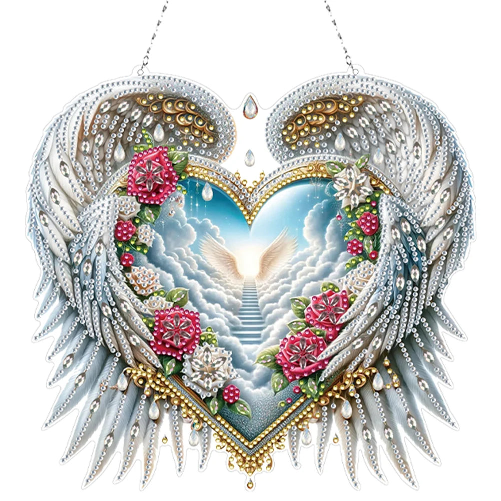 Alloet Acrylic 2D Flat DIY Diamond Painting Set Rhinestone Art Window Pendants Deco