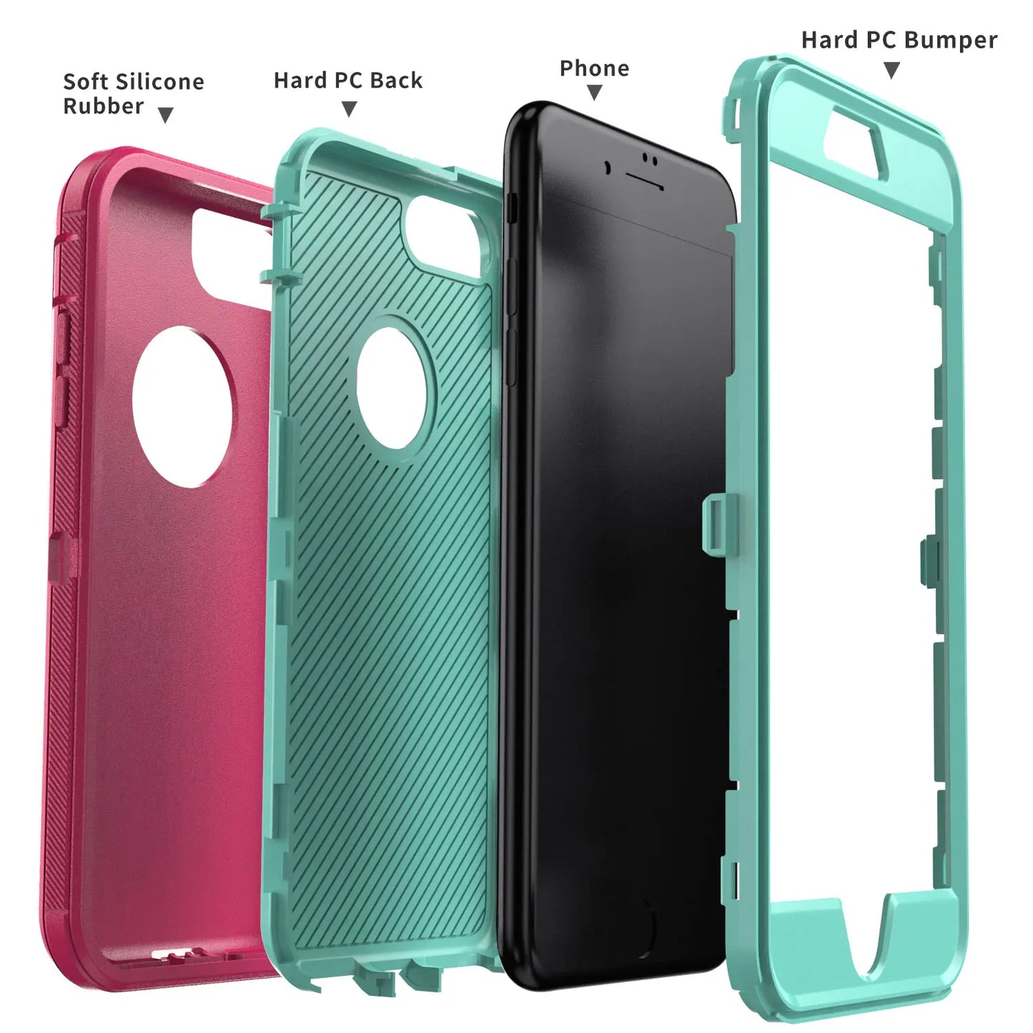 Design iPhone 6/6s Shockproof Case with Tempered Glass