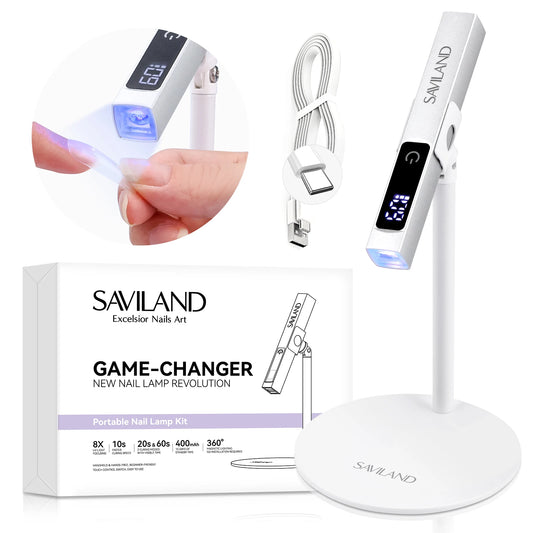 Saviland Rechargeable UV LED Nail Lamp With Magnetic Stand