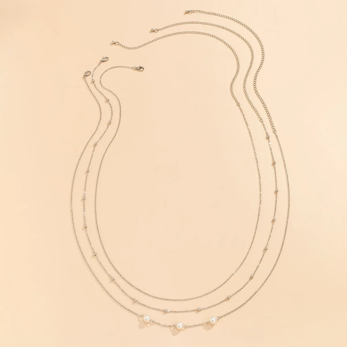 Imitation Pearl Beaded Belly Chain Metal Body Chain
