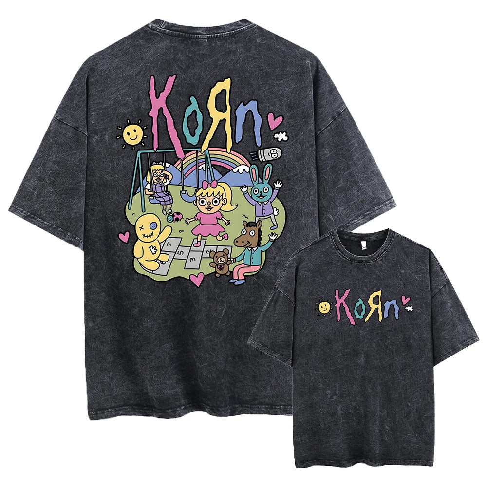 Arctic Monkeys Washed Shirt Cotton High Quality Male University Classic Aesthetic T Shirt Streetwear Breathable Graphic Retro