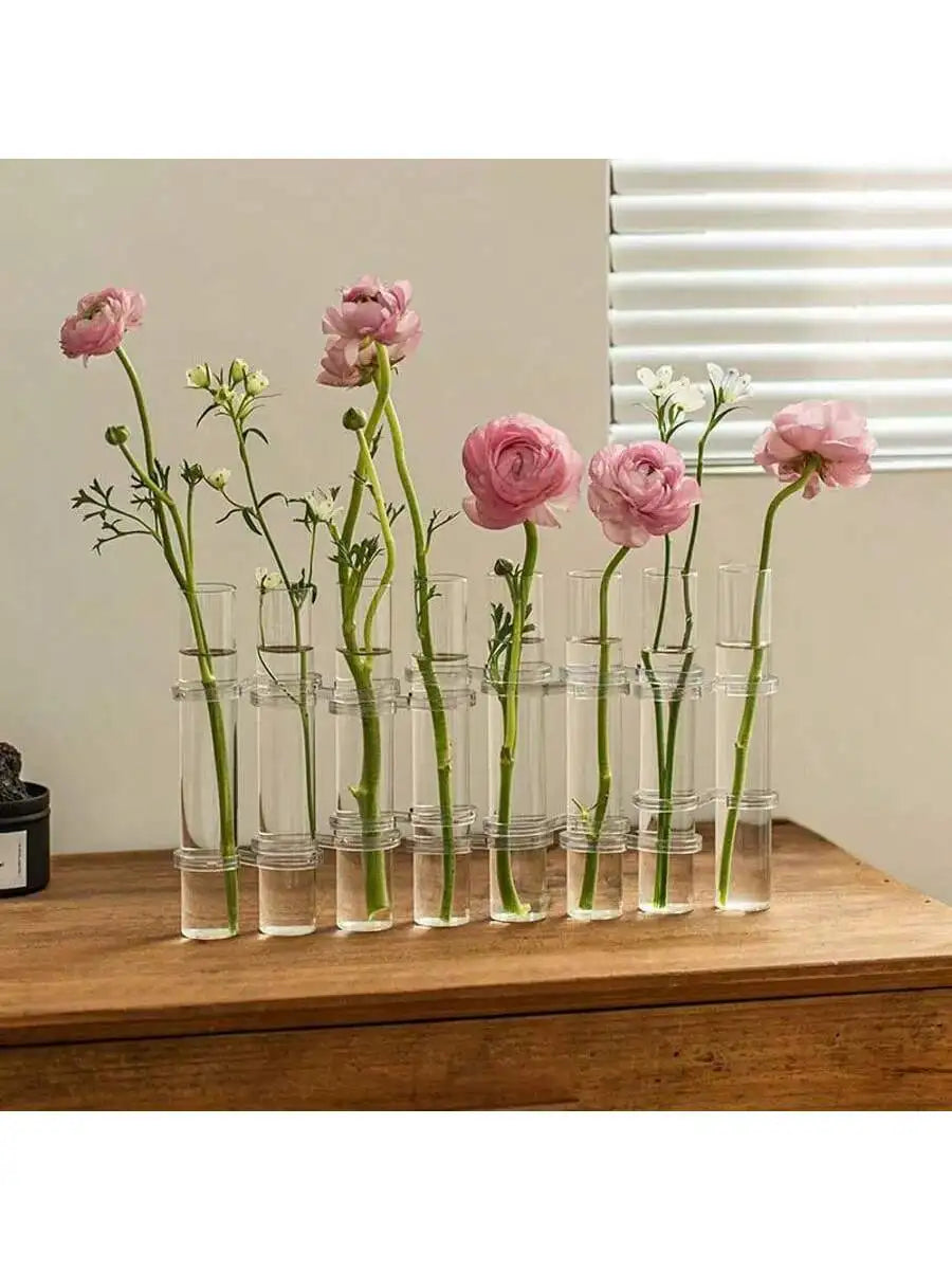 High Concerned Glass Test Tube Flower Vase Hanging Planter For Home Decor