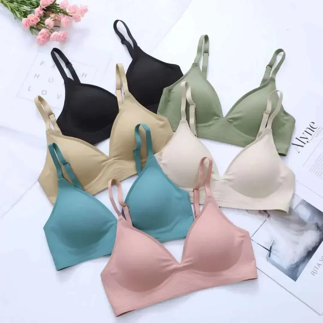 Seamless Wireless Padded Bralette Bra For Women Removable Padding
