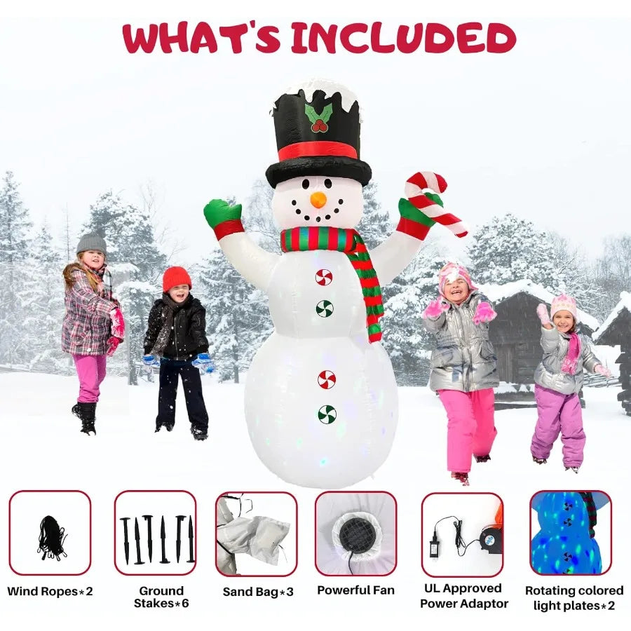 Hign-concerned Inflatable Snowman Christmas Yard Decoration