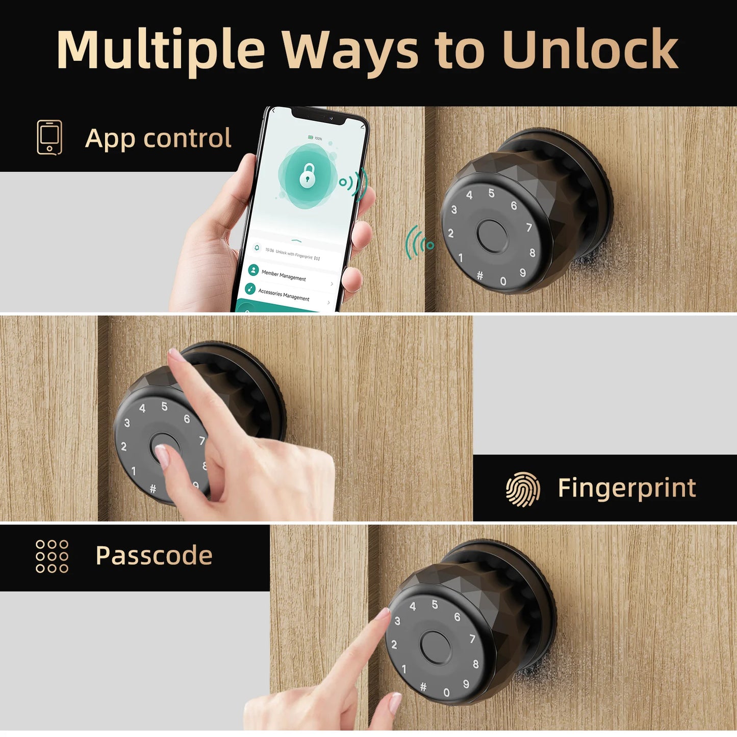 Viladepot Smart Lock Fingerprint Door Lock With App Control