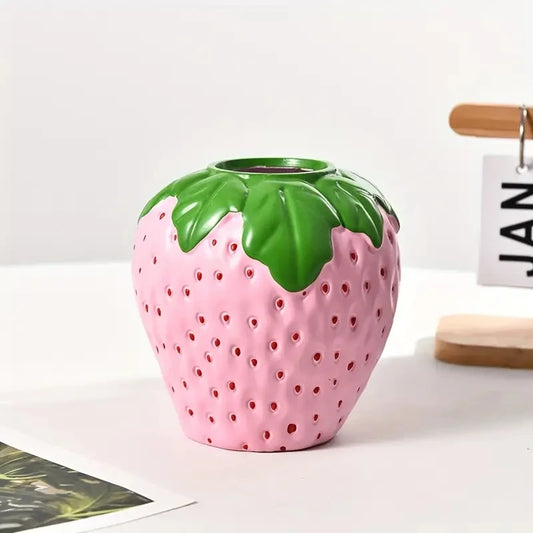 Function Creative Strawberry Shaped Vase For Home Decoration